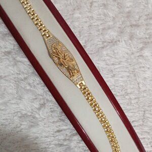 Grim reaper goldplated bracelet